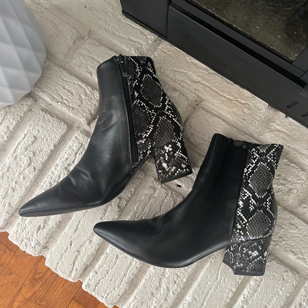 Nine West Snakeskin Booties